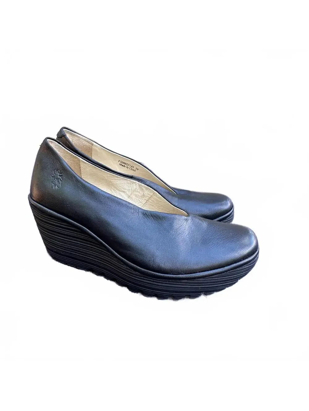 FLY London Black Yaz Wedge Pump Women’s 8 - 8.5 US | 39 EU